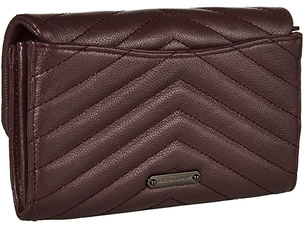 Rebecca minkoff edie quilted leather wallet hotsell on chain