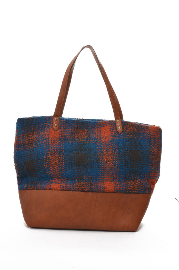 STREET LEVEL | Plaid Tote