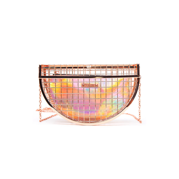 METAL CAGE | Rose Gold Clutch