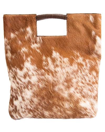 REID | Wrap Handle Tote Natural Haircalf