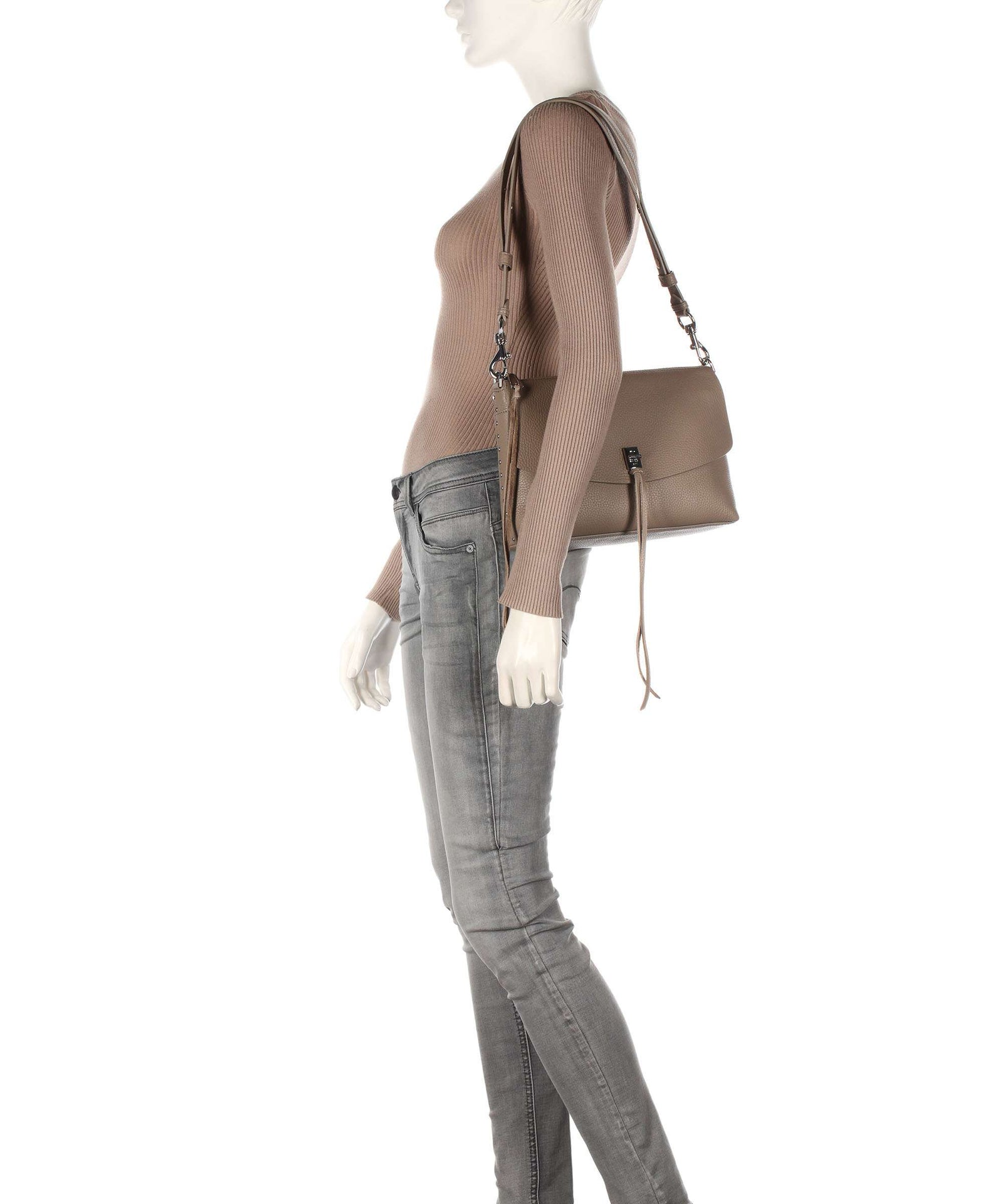 Rebecca Minkoff レザーバッグ ライトグレー REBECCA MINKOFF（レベッカミンコフ）の「REBECCA MINKOFF